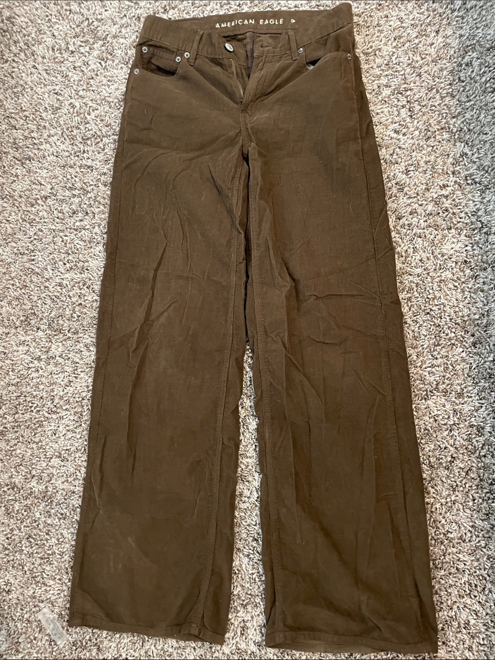 American Eagle Outfitters Brown Wide-Leg Corduroy Jeans